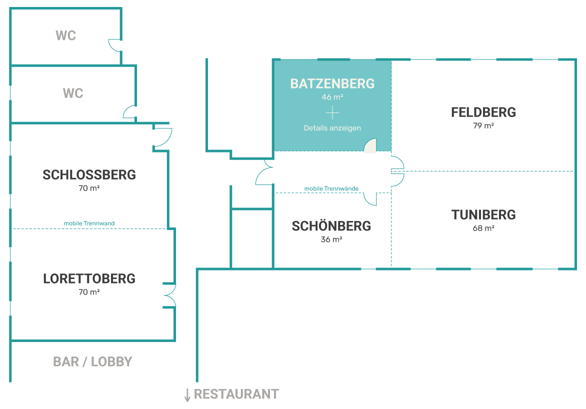 
Batzenberg
Bis 24 Personen | 46 m²

