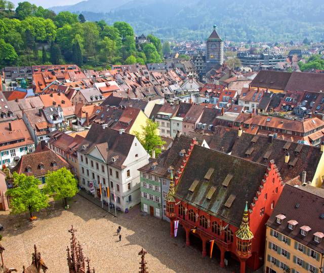 Freiburg und Umgebung - Altstadt Freiburg von Oben