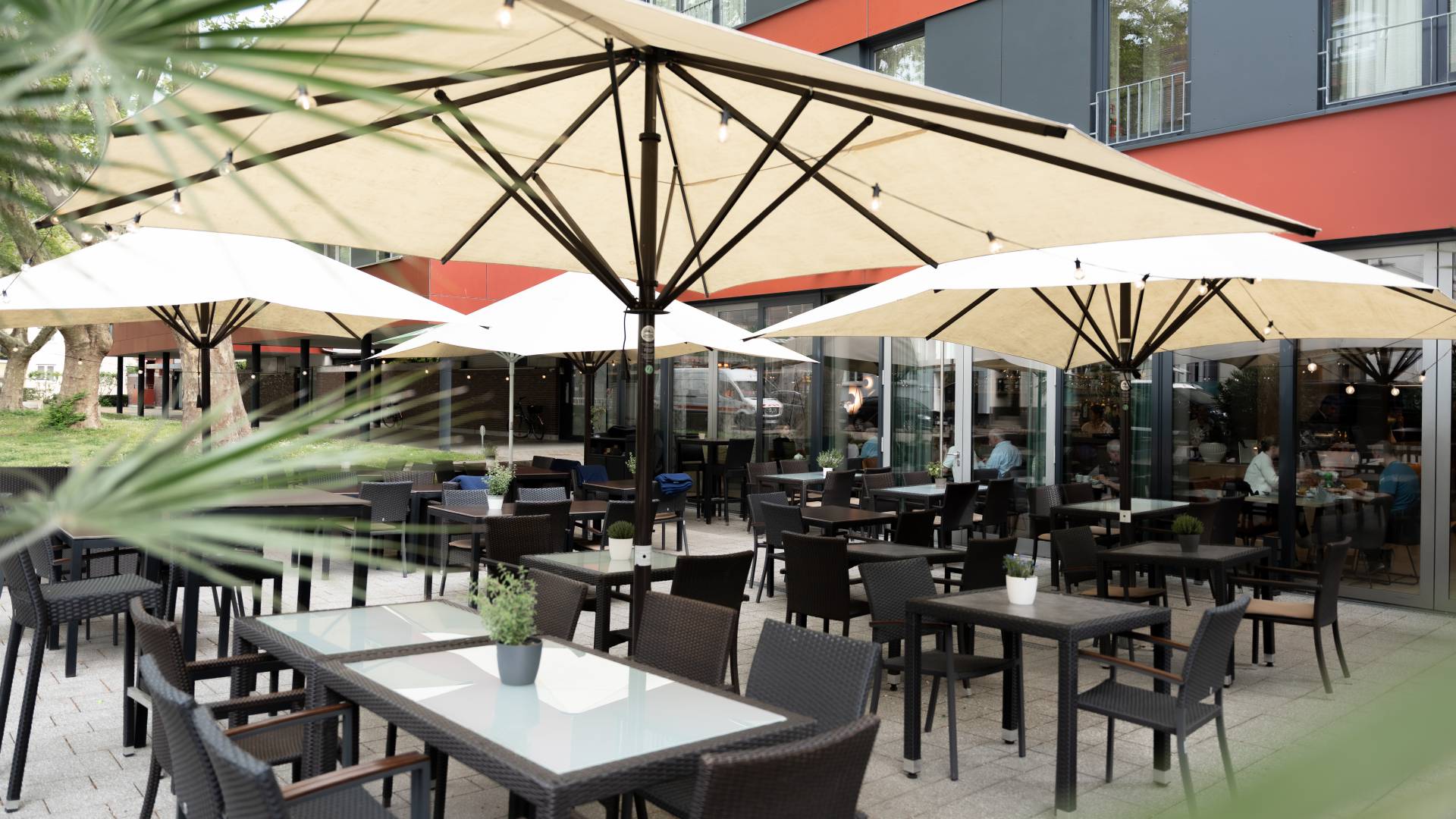 Hotelterrasse im Designhotel